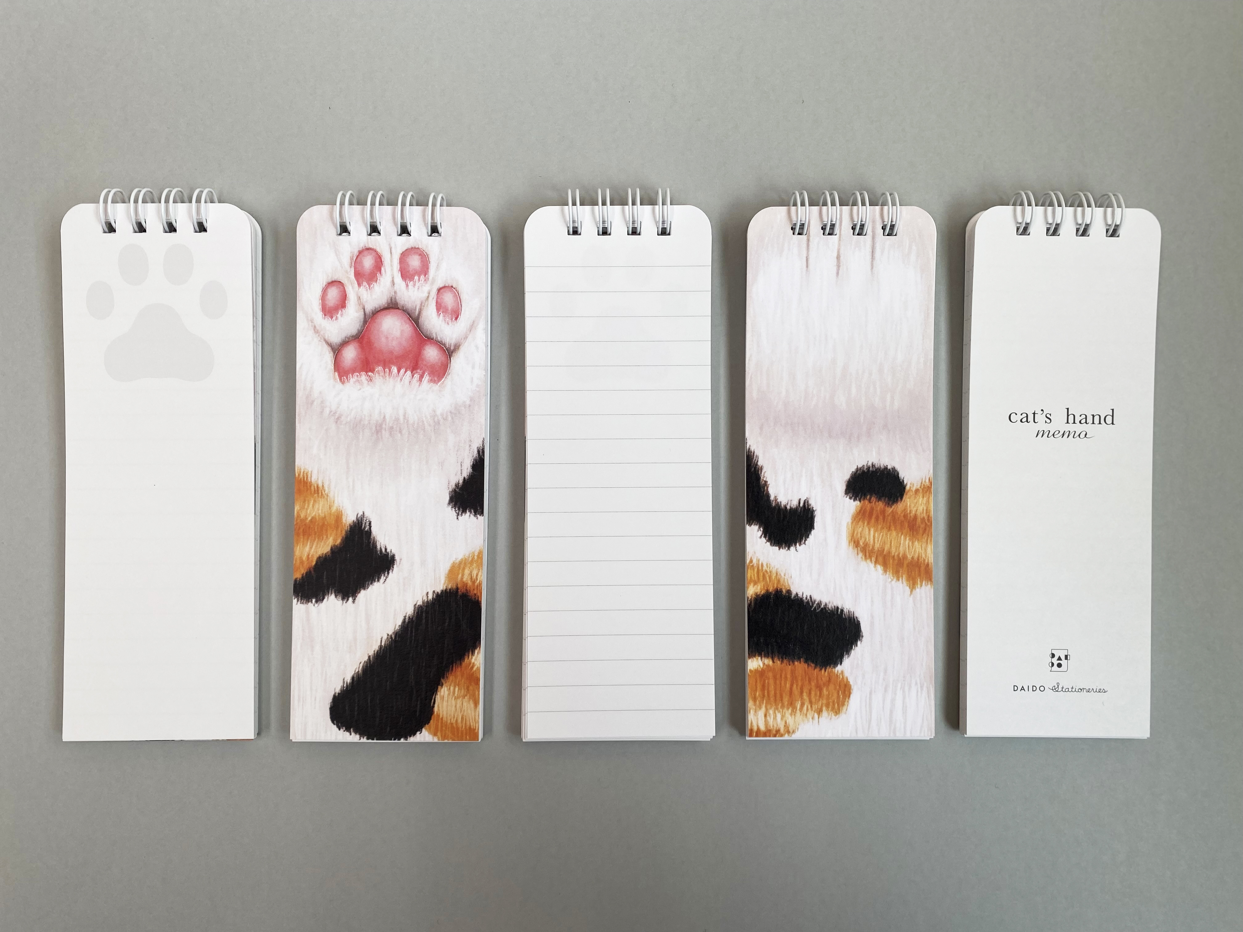 cat’s hand memo(黒猫・三毛猫・グレー猫)