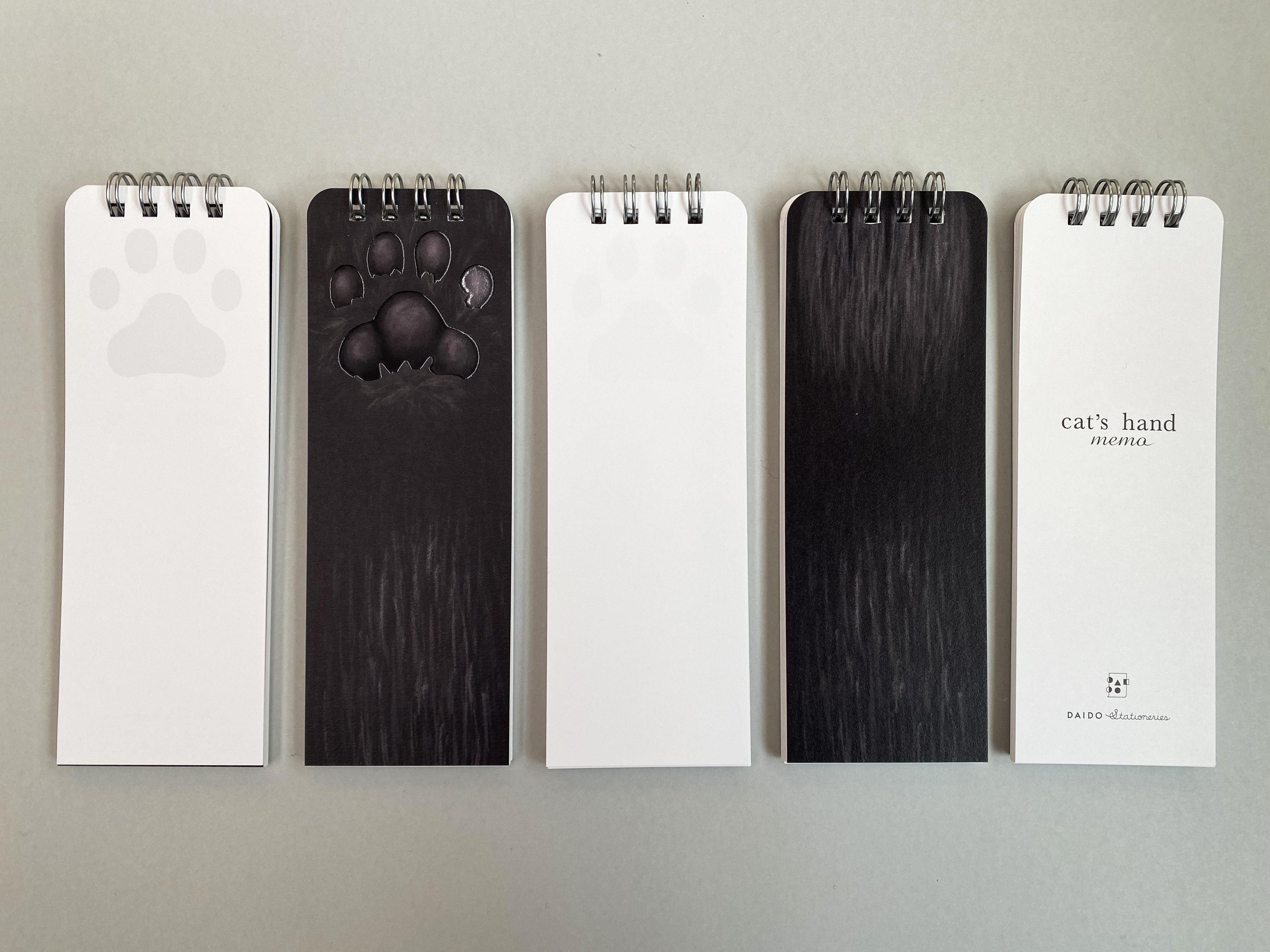 cat’s hand memo(黒猫・三毛猫・グレー猫)